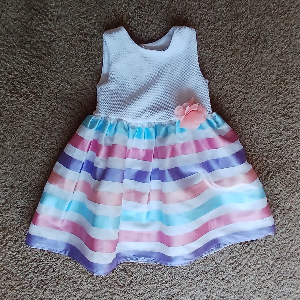 George Pastel Striped Kids Dress
